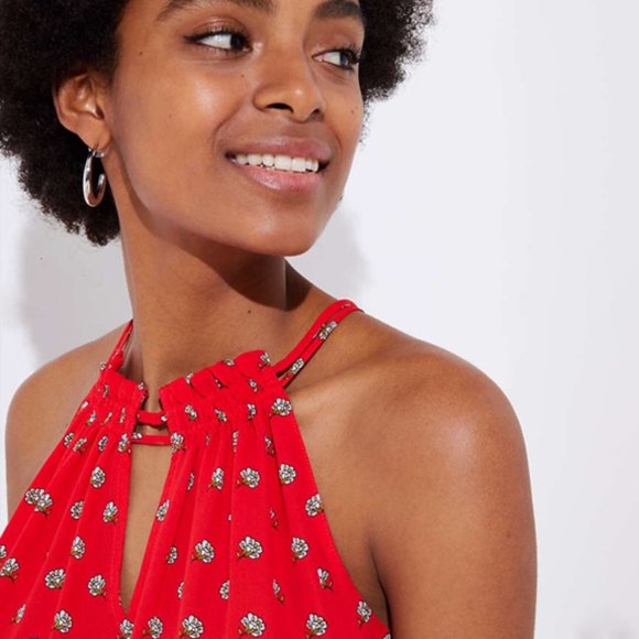 LOFT Tops - LOFT | Marigold Peplum Halter Cami Top